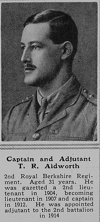 Aldworth T R Captain 2nd Royal Berkshire Regiment The Sphere 3rd Apr 1915