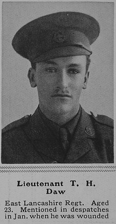 Daw T H Lt East Lancs Regiment The Sphere 5th Jun 1915