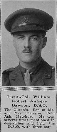 Dawson W R A Lt Col DSO + 3 Bars 6th R West Kent Regt The Sphere 25th Jan 1919