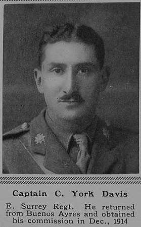 Davis C Y Captain 12th East Surrey Regiment The Sphere 18th Nov 1916