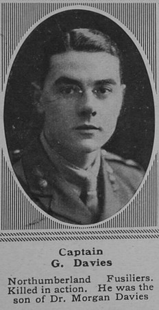 Davies G Captain 9th Northumberland Fusiliers The Sphere 6th July 1918