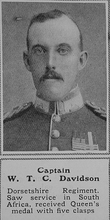 Davidson W T C Captain Dorsetshire Regiment The Sphere 19th Dec 1914
