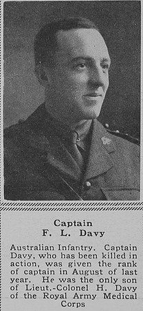 Davy F L Captain AIF The Sphere 18th Aug 1917