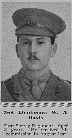 Davis W A 2nd Lt 1st East Surrey Regiment The Sphere 22nd May 1915