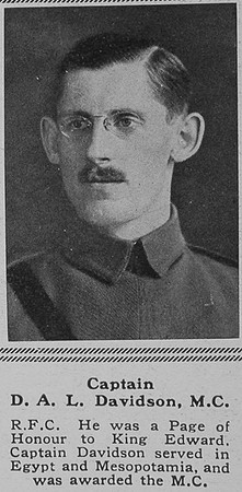 Davidson D A L Captain MC The Sphere 25th Aug 1917