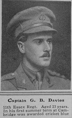 Davies G B Captain 11th Essex Regt The Sphere 27th Nov 1915
