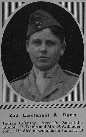 Davis R 2nd Lt Indian Army The Sphere 17th Feb 1917