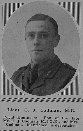 Cadman C J Lt MC Royal Engineers The Sphere 10th Mar 1917
