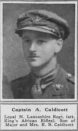 Caldicott A Captain 10th Loyal North Lancs Regiment The Sphere 3rd February 1917