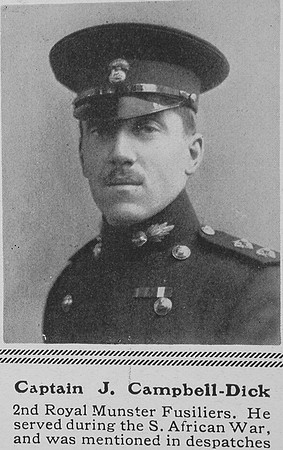 Campbell-Dick J Captain 2nd Royal Munster Fusiliers The Sphere 10th Jul 1915