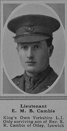 Cambie E M B Lt 8th Kings Own Yorkshire Light Infantry