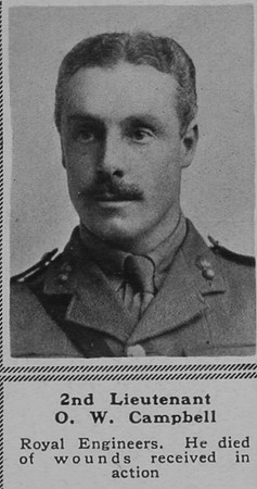 Campbell O W 2nd Lt RE The Sphere 6th Oct 1917