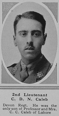 Caleb C D N 2nd Lt 8th Devon Regt The Sphere 23rd June 1917