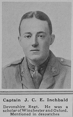 Inchbald J C E Captain 9th Devon Regiment The Sphere 26th May 1917