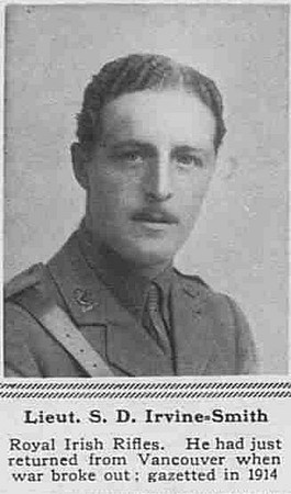 Irvine-Smith S D Lt 5th Attd 1st Royal Irish RiflesThe Sphere 20th Jan 1917