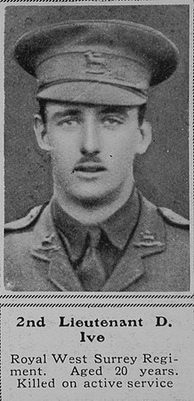 Ive D 2nd Lt Queen's Royal West Surrey Regiment The Sphere 14th Nov 1914