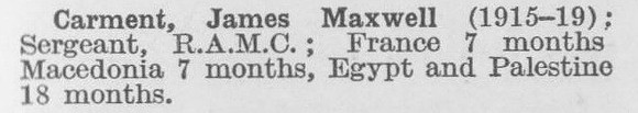 Carment J M Sergt Royal Army Medical Corps LCC Department Crossness Outfall Works