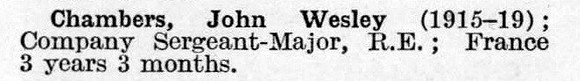 Chambers J W CSM Royal Engineers LCC Department Crossness Outfall Works