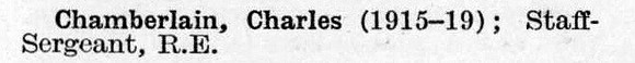 Chamberlain C Staff Sergt Royal Engineers