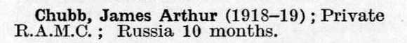 Chubb J A Pte Royal Army Medical Corps LCC Department Crossness Outfall Works
