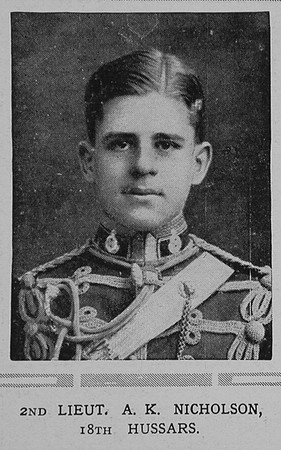 Nicholson A K 2nd Lt 18th Hussars The Illustrated London News 26th Dec 1914