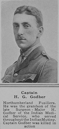 Godber H G Captain Northumberland Fusiliers The Sphere 18th Aug 1917