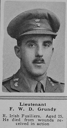 Grundy F W Lt 9th R Irish Fusiliers The Sphere 5th May 1917