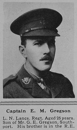 Gregson E M Captain 4th Loyal North Lancashire Regiment The Sphere 12th Aug 1916
