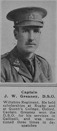 Greaney J W Captain DSO The Sphere 9th Mar 1918