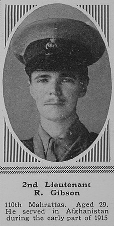 Gibson R 2nd Lt Indian Army The Sphere 22nd Jan 1916