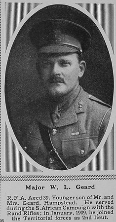 Geard W L Major Royal Field Artillery