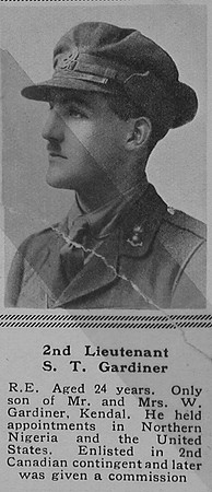 Gardiner S T 2nd Lt Royal Engineers The Sphere 23rd Sep 1916