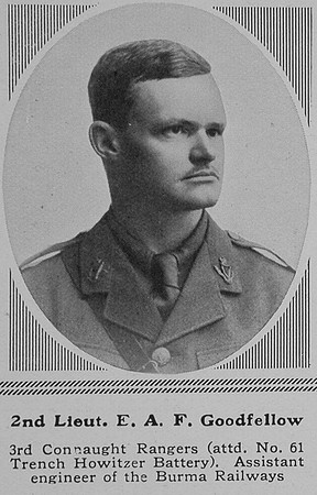 Goodfellow E A F 2nd Lt 3rd Connaught Rangers The Sphere 1st Apr 1916