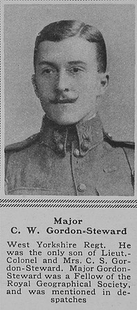 Gordon-Steward C W Major Northumberland Fus The Sphere 2nd Jun 1917