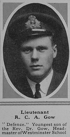 Gow R C A Lt HMS Defence Royal Navy The Sphere 5th Aug 1916
