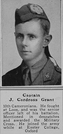 Grant J C Captain 10th Cameronians The Sphere 11th Mar 1916