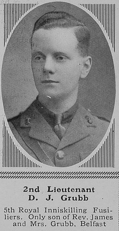 Grubb D J 2nd Lt 5th Royal Inniskilling Fusiliers The Sphere 18th Sep 1915
