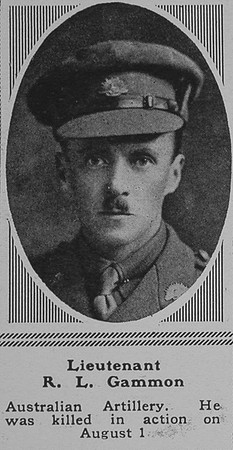 Gammon R L Lt AIF The Sphere 20th Sep 1917