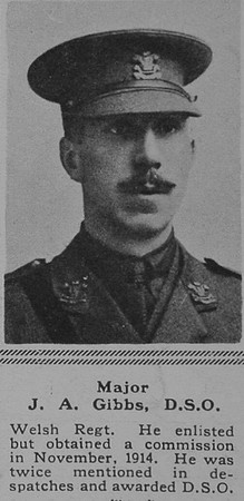 Gibbs J A Major DSO Welsh Regt The Sphere 24th Nov 1917