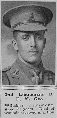 Gee F M 2nd Lt Wiltshire Regiment The Sphere 7th Nov 1914