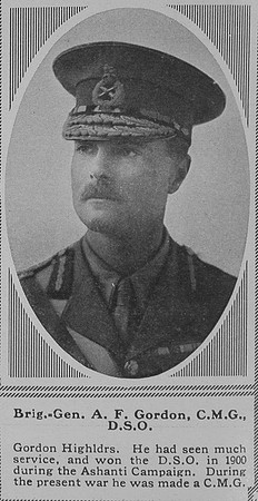 Gordon A F Brig Gen CMG DSO Gordon Highlanders The Sphere 8th Sep 1917