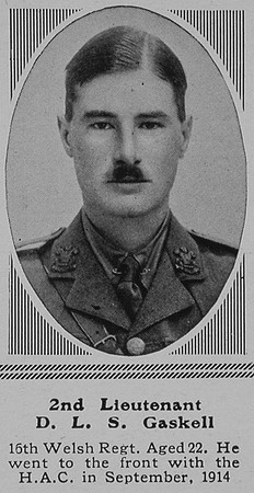 Gaskell D L S 2nd Lt 16th Welsh Regt The Sphere 11th Mar 1916