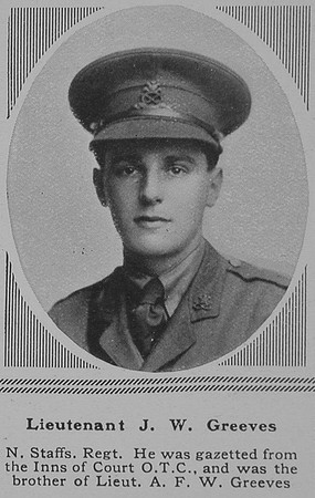 Greeves J W Lt N Staffs Regt The Sphere 10th Nov 1917