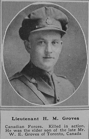 Groves H M Lt 58th CEF The Sphere 24th Aug 1918