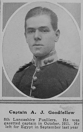 Goodfellow A J Captain 8th Lancashire Fusiliers The Sphere 11th Sep 1915