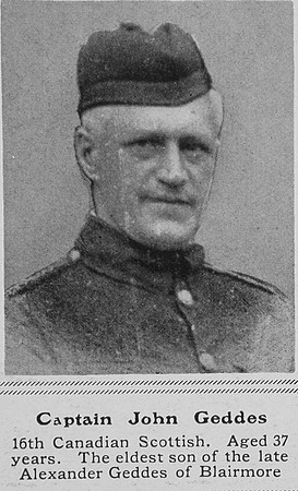 Geddes J Captain 16th Canadian Infantry The Sphere 29th May 1915