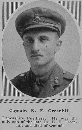 Greenhill R F Captain Lancashire Fusiliers The Sphere 9th Feb 1918