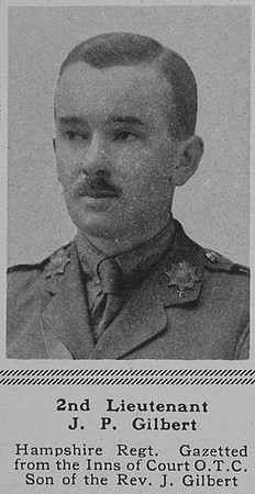 Gilbert J P 2nd Lt 4th Hants Regt The Sphere 2nd Jun 1917