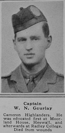 Gourlay W N Captain Cameron Highlanders The Sphere 20th Sep 1917