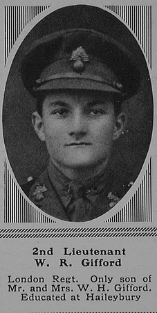 Gifford W R 2nd Lt 4th London Regiment (Royal Fusiliers) The Sphere 30th Dec 1916